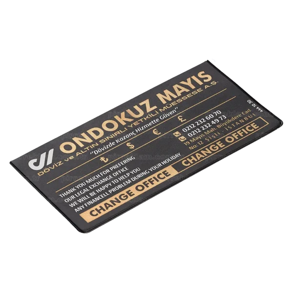 Pvc Döviz Kabı Siyah