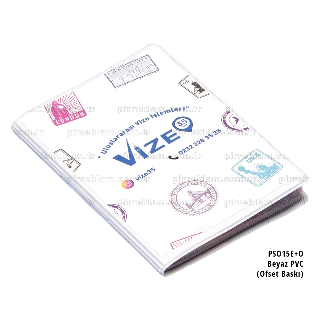 Ofset Baskı Folyo Pvc Pasaport Kılıfı 12 Ofset Baskı Ekonomik İnce Kalın PVC Pasaport Kılıfı