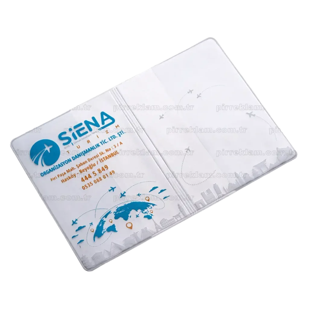 P-SF-E20+S3 Ekonomik Şeffaf Pvc Pasaport Kılıfı (0,20 Micron)