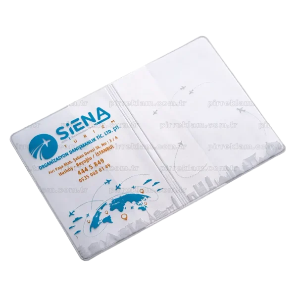 P-SF-E20+S3 Ekonomik Şeffaf Pvc Pasaport Kılıfı (0,20 Micron)
