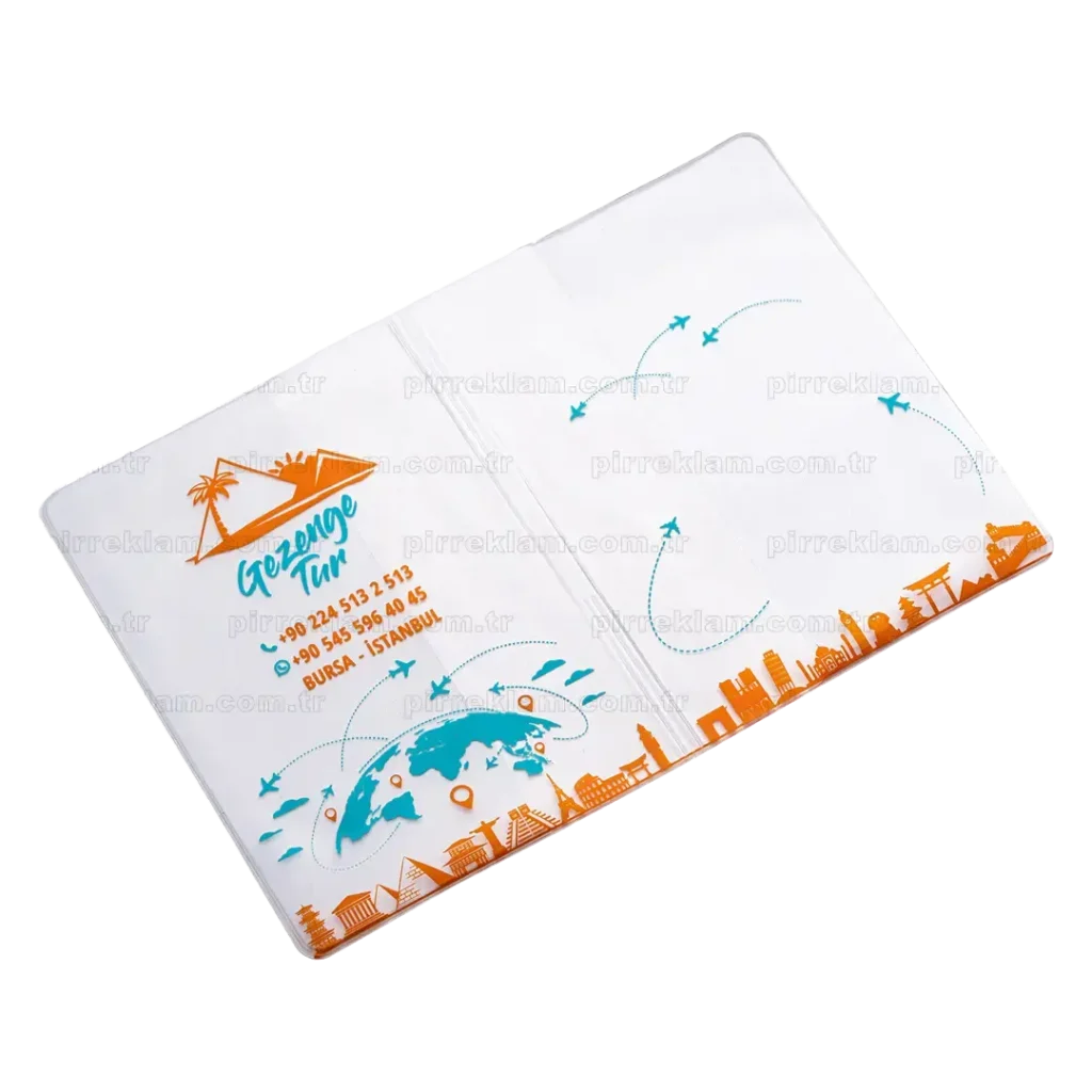 P-SF-E20+S2 Ekonomik Şeffaf Pvc Pasaport Kılıfı