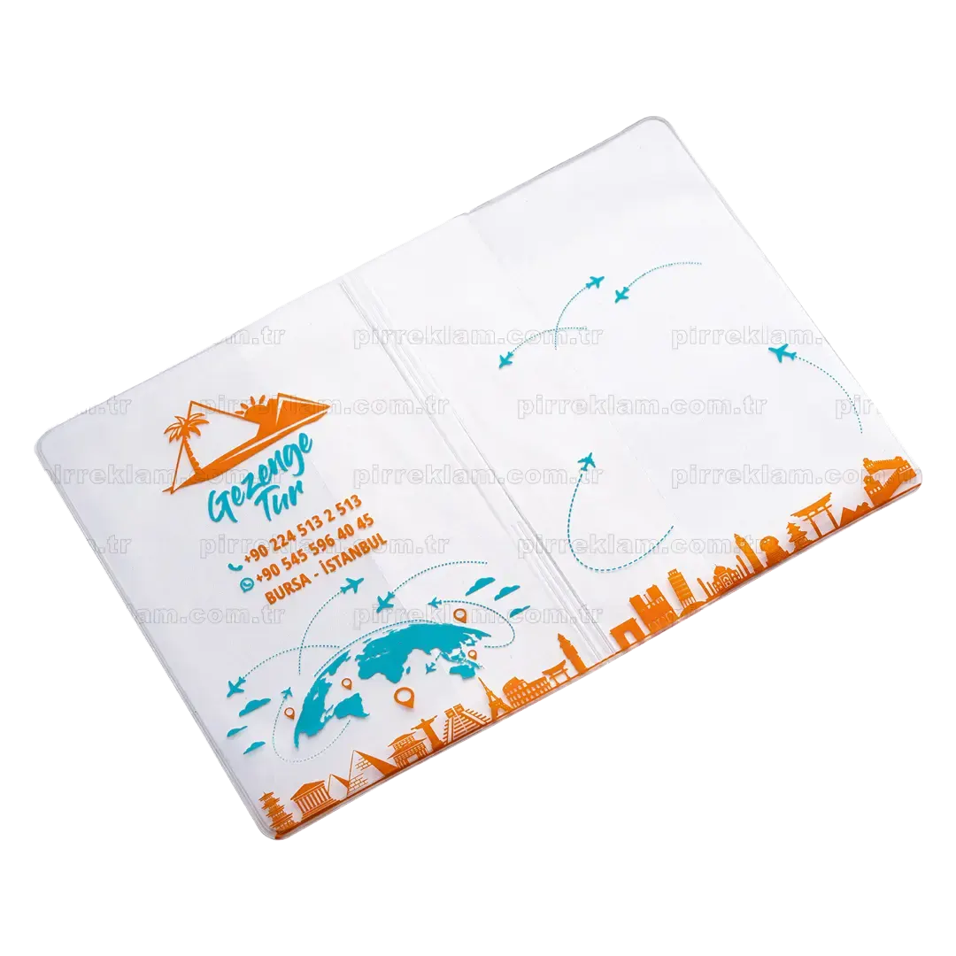 P-SF-E20+S2 Ekonomik Şeffaf Pvc Pasaport Kılıfı