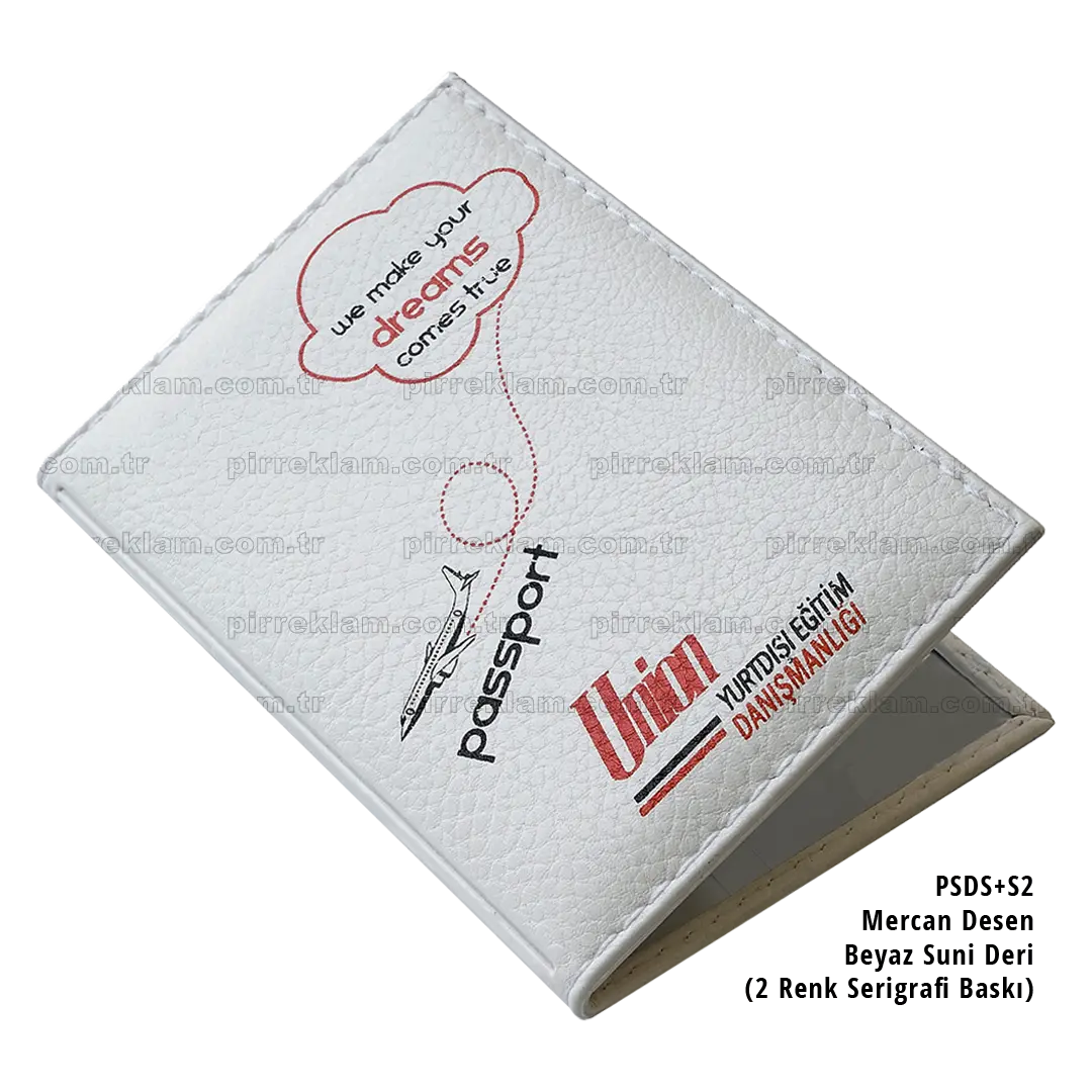 P-DS+S2 Dikişli Suni Deri Pasaport Kılıfı