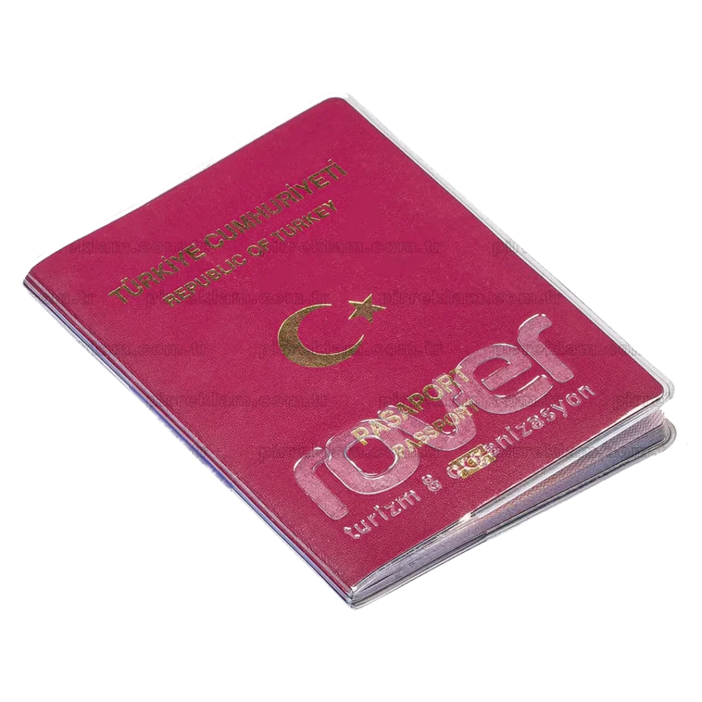 P-SF-L30+S1G Lüx Kalın Şeffaf Pvc Pasaport Kılıfı (0,30 Micron)