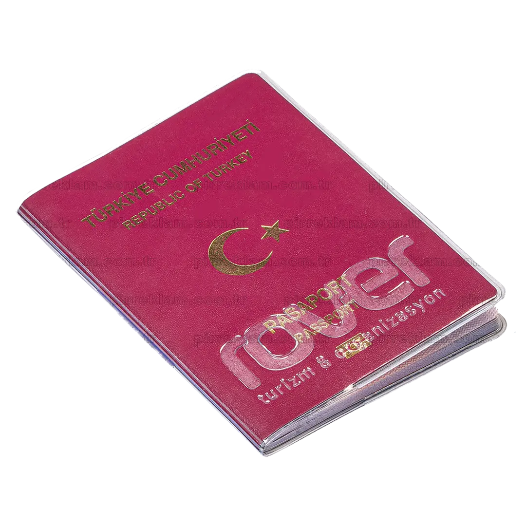 P-SF-L30+S1G Lüx Kalın Şeffaf Pvc Pasaport Kılıfı (0,30 Micron)