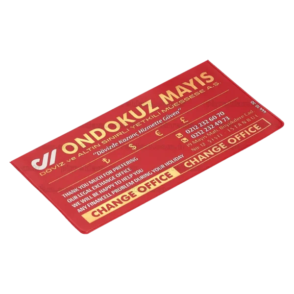 DZ-K-S20+S2 Küçük Boy Pvc Döviz Kabı (Standart 0,20 Micron)