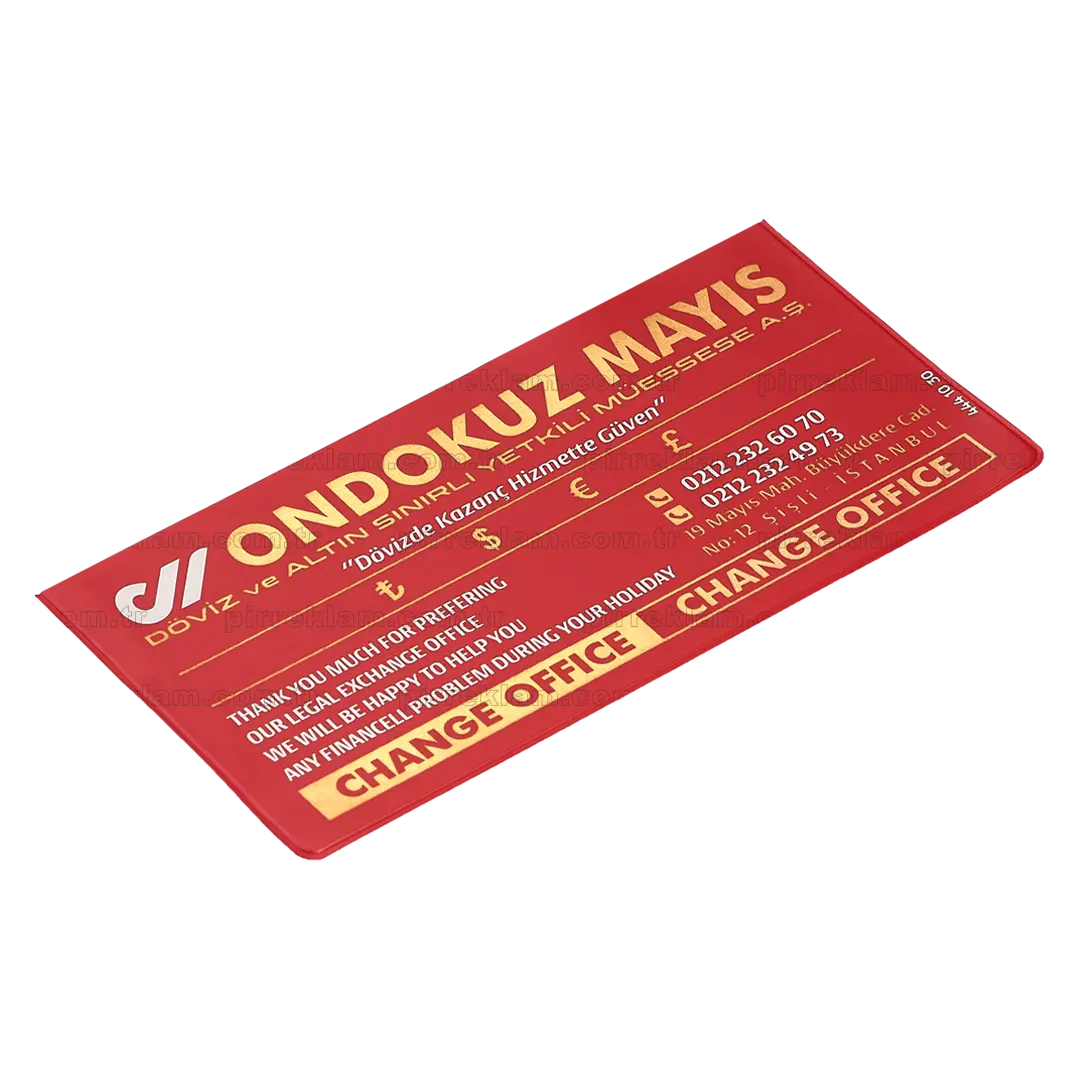 DZ-K-S20+S2 Küçük Boy Pvc Döviz Kabı (Standart 0,20 Micron)