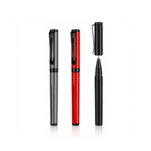 İnce gövdeli kapaklı premium metal roller kalem – 3 gövde renginde bir arada